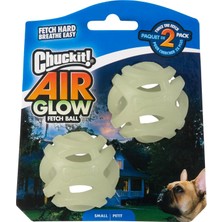 Braventa Collection Chuckit! Air Glow Gece Parlayan At & Getir Topu Köpek Oyuncağı – 2’li Paket – (Small)