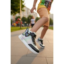 Enoch Kelebek ve Kanat Figürlü Boğazlı Kız Çocuk Spor Ayakkabı Cırtlı