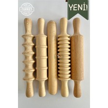 Doru Ahşap Merdane Seti 5li Makarna Oyun Hamuru Şekillendirici Bebek Çocuk Kreş Anaokulu Etkinlik Dekor