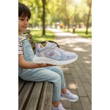 Enoch Kalp ve Desen Detaylı Çocuk Spor Ayakkabı Cırtlı