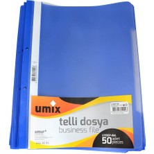 Braventa Collection Umıxc A4 Telli Dosya 50'li Mavi