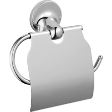 Braventa Collection Vitra Marin A44945 Kapaklı Tuvalet Kağıtlığı, 10 x 10 x 10 Cm; 360 Gram, Krom