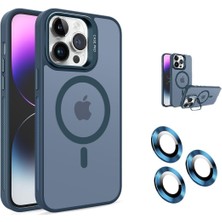 Braventa Collection Teknosepetim iPhone 16 Pro Max Kamera Korumalı Standlı Kılıf Magsafe ile Uyumlu Açılır Kamera Standl