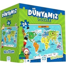 Twox Eğitici Oyuncak 5025 Ca Games, Dünyamız 24 Parça Puzzle / +3 Yaş