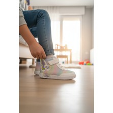 Enoch Kelebek ve Kanat Figürlü Boğazlı Kız Çocuk Spor Ayakkabı Cırtlı