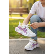 Enoch Dalgalı Panel Detaylı Çocuk Spor Ayakkabı Cırtlı