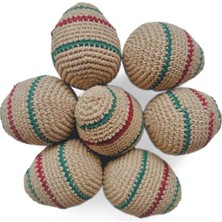 Braventa Collection Çıngıraklı Örgü Yumurta Kedi Oyuncağı