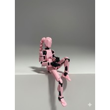 M&D Design Female Dummy 13 Saçlı Pembe Robot Figür – Eklemli Koleksiyon Aksiyon Modeli