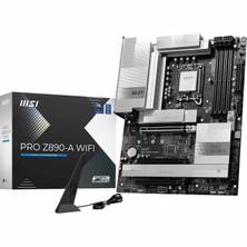 Braventa Collection Msı Pro Z890-A Wıfı Soket 1851 Ddr5 9200MHZ(OC) USB 20GBPS 4xm.2 2xtb4 HDMI 2x Dp 5g Lan Wıfı 7 Atx