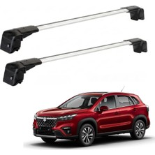Cross Oto Aksesuarları Suzuki S-Cross 2022-2026 için Ara Atkı , Araca Özel , Kilitlenebilir Araç Üstü Taşıma Barı (2 Adet)