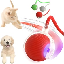 Braventa Collection Kanji Akıllı Evcil Hayvan Oyuncağı – Kediler ve Küçük Köpekler Için Otomatik Dönme Toplu Kuyruklu Fa