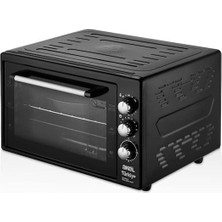 Braventa Collection Akel AF380L Lambalı, Termostatlı Saatli 38 Litre Fırın (Siyah)