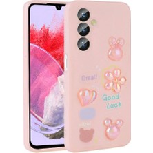 Braventa Collection M34 5g ile Uyumlu Kılıf Pembe Tan Silikon Kapak ( M34 5g ile Uyumlu, Pembe)