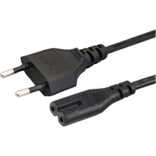 Braventa Collection Avrupa Ab 2- Yuvalı Yazıcı Güç Kablosu Kablosu, Polarize Olmayan (IEC-320-C7 - Cee 7/16) Avrupa Seya