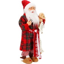 Twox Pijamalı Noel Baba Dekoratif Biblo 46 cm