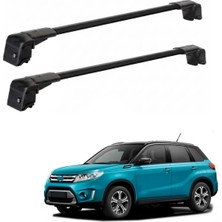 Cross Oto Aksesuarları Suzuki Vitara LY SUV 2016-2025 için Ara Atkı , Araca Özel , Kilitlenebilir Araç Üstü Taşıma Barı (2 Adet)