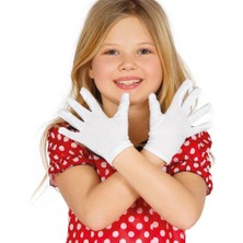 Twox Beyaz Renk Çocuk Boy Likralı Pandomim Eldiveni