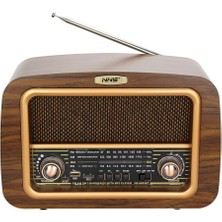 Braventa Collection Retro Radyo Taşınabilir Bluetooth Speaker ve Hoparlör Klasik Antika Tarzı Iç ve Dış Mekan Multiband