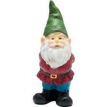 Braventa Collection ZEN870 Alp Yeşili Şapka Sakallı Bahçe Cüce Heykeli, 28 cm Y, Çok Renkli