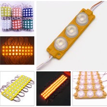 LEDBAY Modül LED 3lü Balık Gözü 12V 3W Amber Yapışkanlı