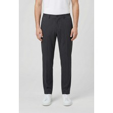 Giotelli Erkek Siyah Normal Kesim Regular Fit Dokuma Normal Bel Duble Paça Pantolon
