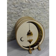 Ramazan Temalı Baskılı Supla Amerikan Servis Sofra Sunum( 6 Adet)