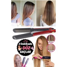 Özgürce Hızlı Isınan Saç Düzleştirici, 4 Isı Modu, 220°C, Şık Siyah Tasarım