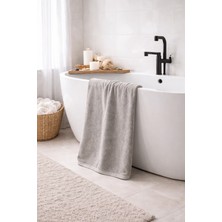 100% Pamuk Banyo Havlusu 70X150 Toprak Renginde Lüks Duş Havlusu