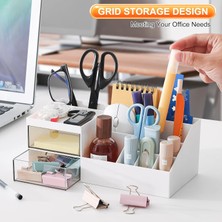 Meli Collection 2 Çekmeceli 12 Bölmeli Plastik Makyaj & Takı Organizer (12X24 Cm)