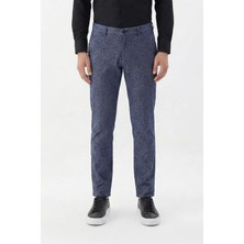 Sabri Özel Erkek Lacivert Pamuklu Yan Cepli Regular Fit Pantolon