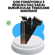 Normadia 3’ü 1 Arada Erkek Bakım Seti Paslanmaz Çelik Başlıklı Tıraş Makinesi