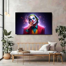 Artprinta Neon Palyaço Portre Kanvas Tablo – Modern Sanat & Pop Art Duvar Dekoru
