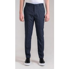 Sabri Özel Giotelli Lacivert Standart Fit Dokuma Kumaş Pantolon