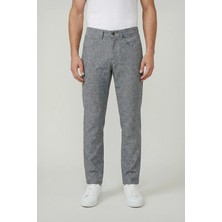 Giotelli Erkek Gri Dar Kesim Slim Fit Yünlü Beş Cep Normal Bel Erkek Pantolon