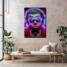 Artprinta Neon Palyaço Konseptli Kanvas Tablo – Modern Pop Art Duvar Dekoru