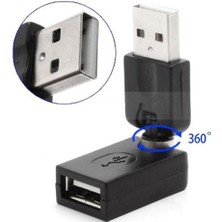 Temiz Pazar 5264 USB To Dişi Erkek 360 Derece Dönebilen Çevirici Dönüştürücü Adaptör