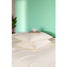 Comfort Craft 4 Katlı Müslin 2 Adet Yastık Kılıfı - 50X70 cm Definite Desenli Doğal Pamuklu Takım