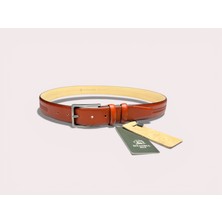 İstanbul Belt Hakiki Deri Erkek Klasik Kemer – 3,5 cm – Şerit Desenli