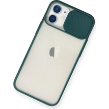 Newface iPhone 11 Kılıf Palm Buzlu Kamera Sürgülü Silikon - Yeşil