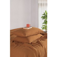 Comfort Craft 4 Katlı Müslin 2 Adet Yastık Kılıfı - 50X70 cm Definite Desenli Doğal Pamuklu Takım