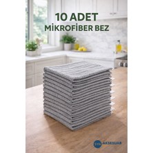 Syn Aksesuar 10’lu Gri Mikrofiber Temizlik Bezi Seti – Çok Amaçlı Hijyen Bezi