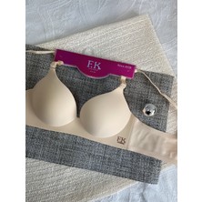 F.k Lazer Kesim Desteksiz Ten Renk Sütyen