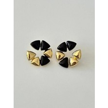 14K Mineli Altın Kaplama Renkli Küpe