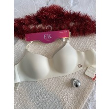 F.k Lazer Kesim Desteksiz Ekru Renk Sütyen