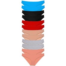 Royaleks 12 Adet Eko Set Likralı Kadın Slip Külot Çok Renkli 1