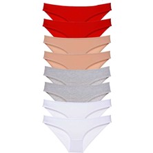 Royaleks 8 Adet Süper Eko Set Likralı Kadın Slip Külot 532