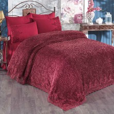 Huzur Çeyiz Golden Home Banu Fransız Güpürlü Çift Kişilik Battaniye Takımı