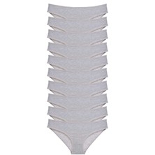 Royaleks 10 Adet Süper Eko Set Likralı Kadın Slip Külot Gri