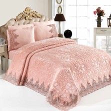 Huzur Çeyiz Golden Home Banu Fransız Güpürlü Çift Kişilik Battaniye Takımı