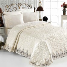 Huzur Çeyiz Golden Home Banu Fransız Güpürlü Çift Kişilik Battaniye Takımı